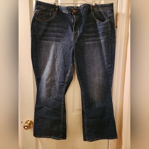 Lane Bryant Genius Fit Bootcut Jeans Womens Size 26 Short Inseam 29in Blue EUC